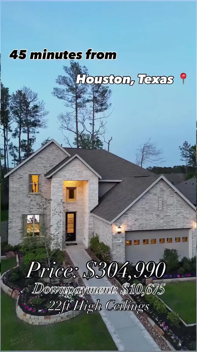 $305k New Home Near Houston: Only $10.5k Down!