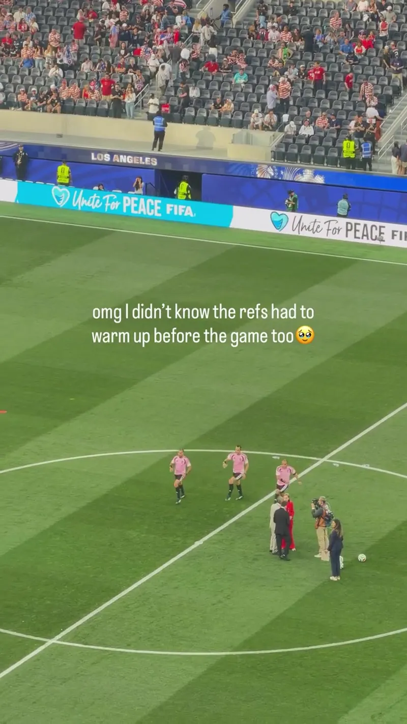 I Didn't Know Referees Had to Warm Up Too!