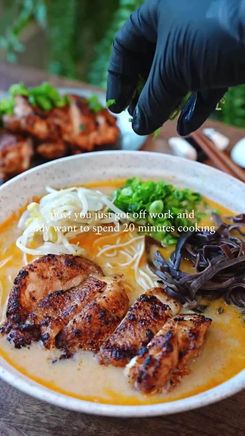 Quick 20-Minute Creamy Chicken Miso Ramen