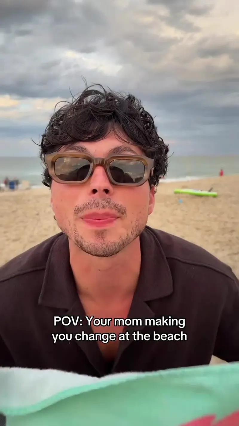 POV: Your Mom Making You Change at the Beach