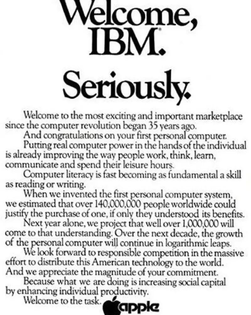 Welcome, IBM. Seriously.