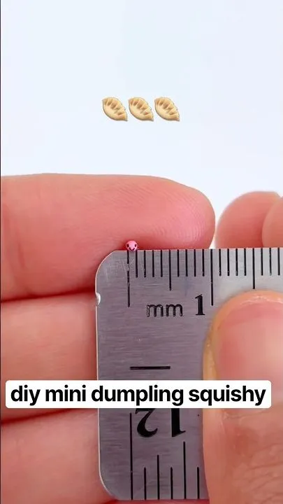 DIY Viral Mini Dumpling Squishy….BUT Even Smaller 🥟 #diy #squishy #crafts #challenge